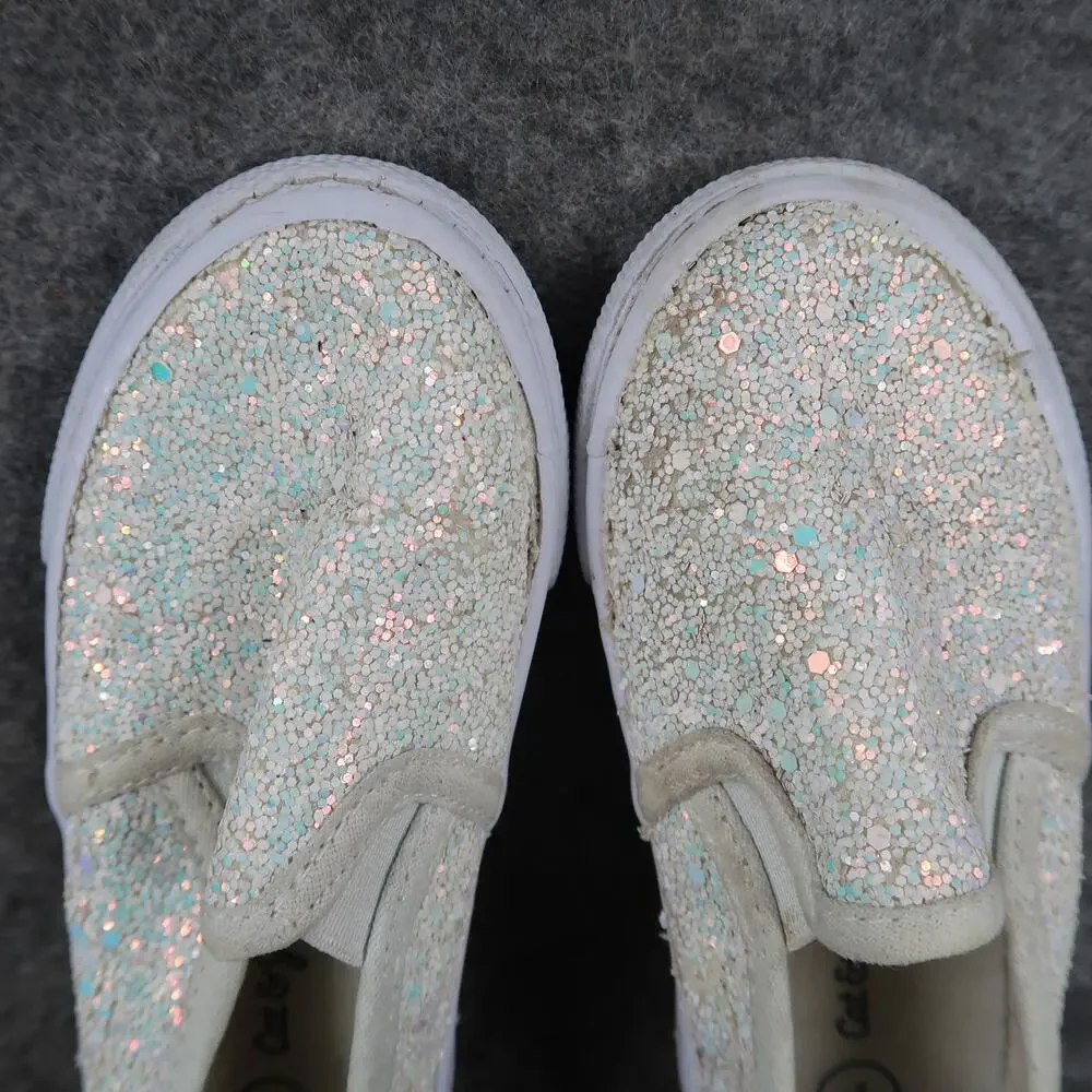 Cat & Jack Shoes Kids Toddler 7 Slip On Sneaker Glitter Casual Flat Trainer